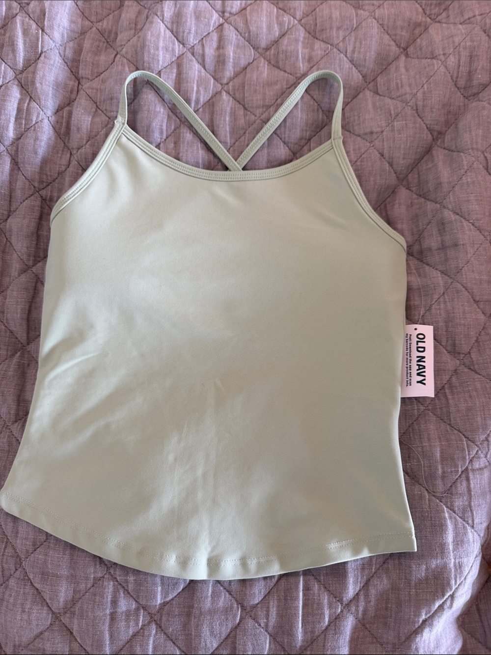 Old Navy Light Sage Crossback Camisole